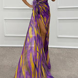 Fenna™ - Livlig Elegant Draperet Kjole