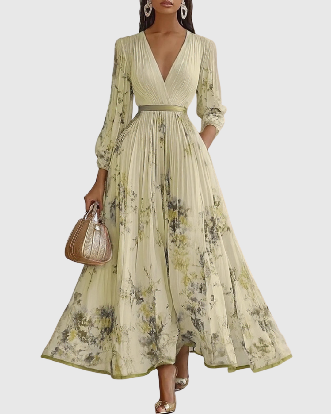 Siena™ - Elegant Plissé Maxi Kjole