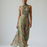 Mirelle | Midi-kjole med halterneck
