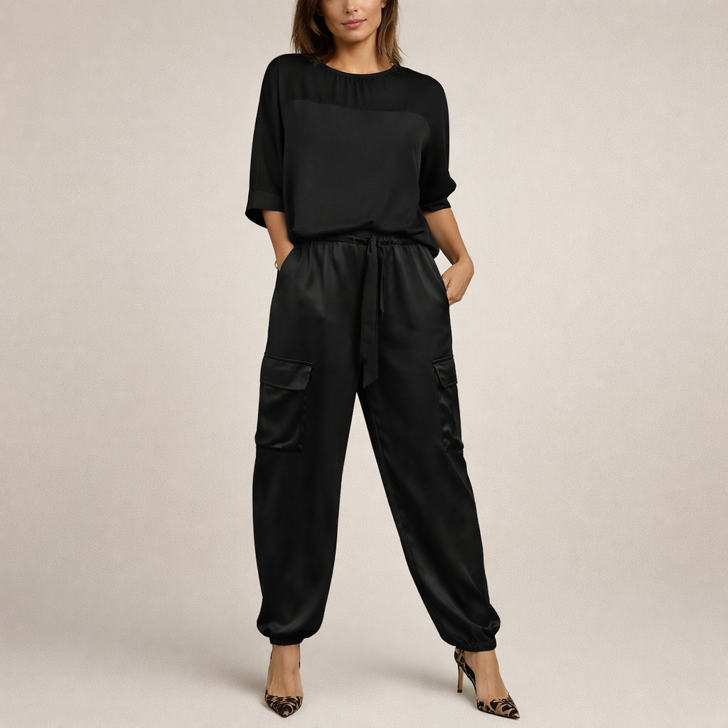 Clara | Løs Satin Cargo Sæt