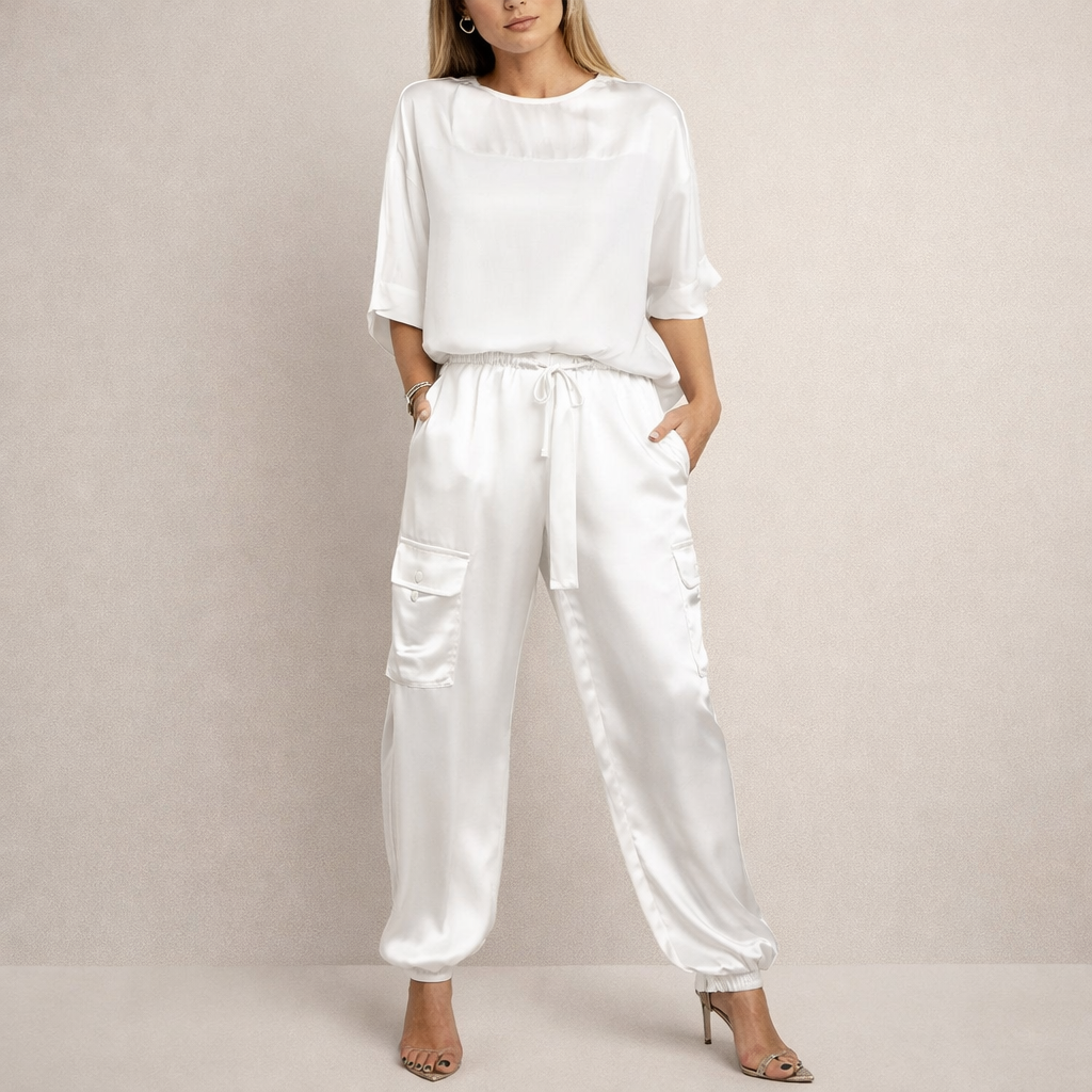 Clara | Løs Satin Cargo Sæt