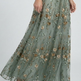 Aneta | Maxikjole med halterneck og blomsterprint