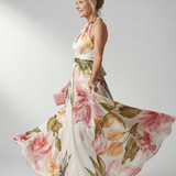 Emilia | Maxikjole med blomsterprint