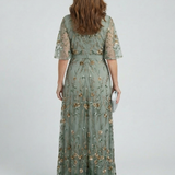 Aneta | Maxikjole med halterneck og blomsterprint