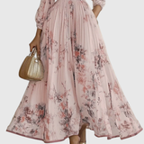 Siena™ - Elegant Plissé Maxi Kjole