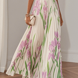 Yara™ - Maxikjole i plisseret chiffon