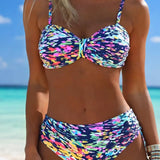 Audrey | Abstrakt Print Bikini Sæt