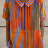 Nina | Geometrisk Stribet Skjorte