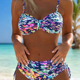 Audrey | Abstrakt Print Bikini Sæt