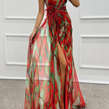 Fenna™ - Livlig Elegant Draperet Kjole