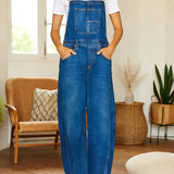 Nora | Denim Havebukser Jumpsuit med Lommer
