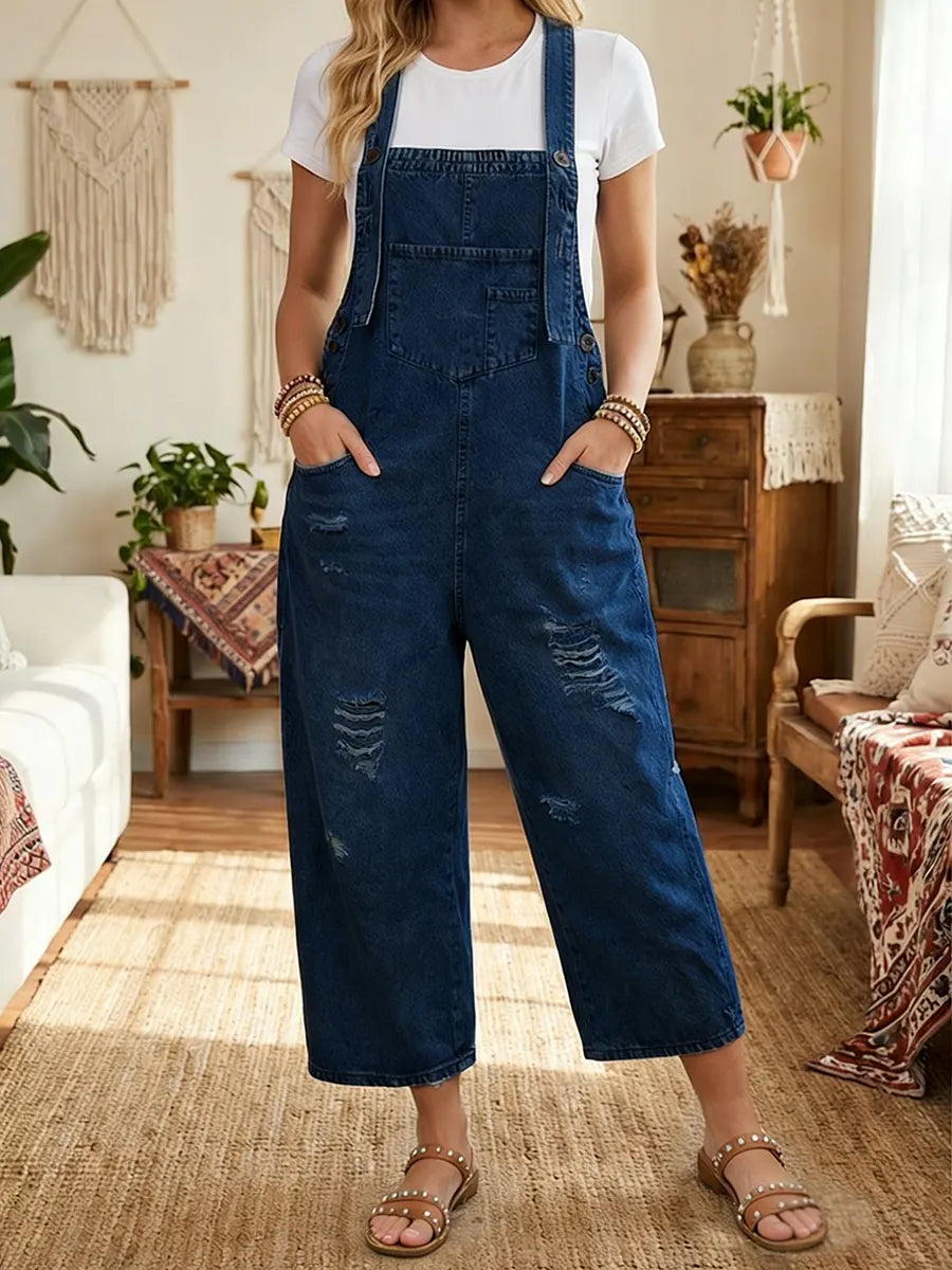 Aurevia | Denim Havebukser med Vintage Look