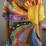 Lila | Sunburst Patchwork Skjorte