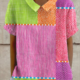 Zoe | Farverig Patchwork Skjorte