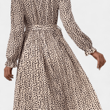 Agnes | Leopard plisseret