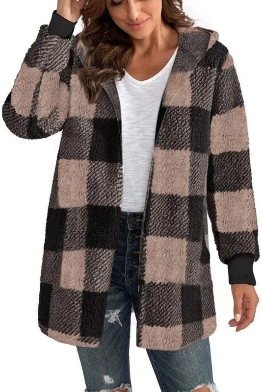 Alberte | Rutete Hættetrøje