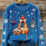 Dame Jule Kat Flannel Hoodie