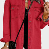 Emilie | Rød Jeansjakke