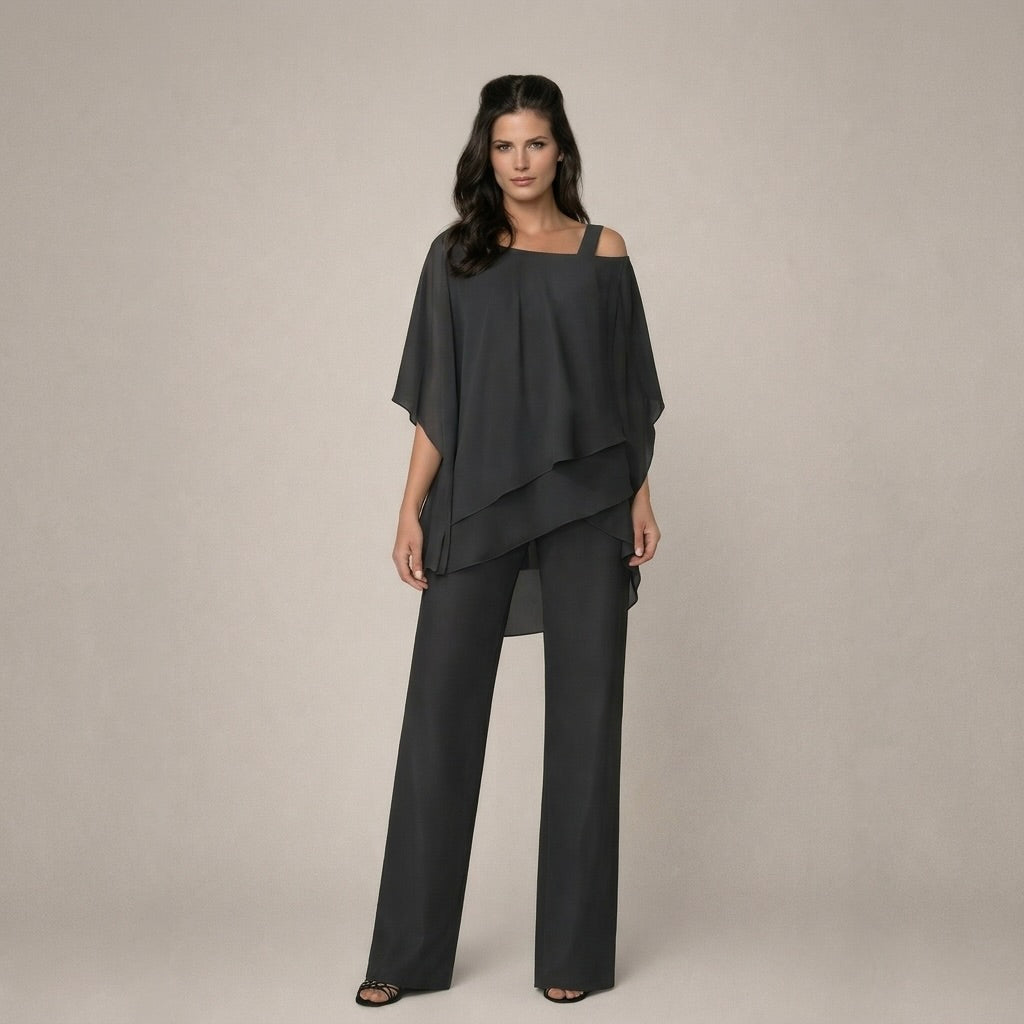 Clara | Elegant Sæt med Laget Bluse