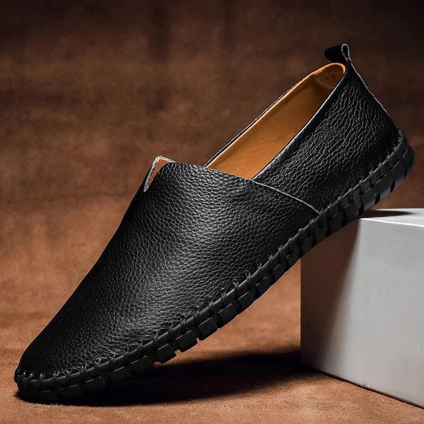 Håndsyede Læder Loafers