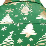 Herre Guld Juleprint Regular Fit Grøn Langærmet Skjorte