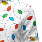 Herre Jul Langærmet Xmas Fairy Lights Skjorte