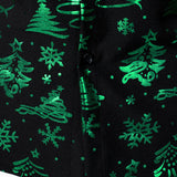Herre Jul Print Regular Fit Grøn Langærmet Skjorte