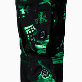 Herre Jul Print Regular Fit Grøn Langærmet Skjorte