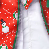 Herre Jule Snemand Santa Print Sjovt Outfit Jule Tematiseret Ferie Langærmet Skjorte