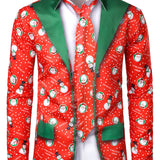 Herre Jule Snemand Santa Print Sjovt Outfit Jule Tematiseret Ferie Langærmet Skjorte