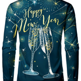 Herre Julecocktails Nytårsaften Langærmet Skjorte