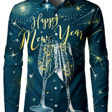 Herre Julecocktails Nytårsaften Langærmet Skjorte