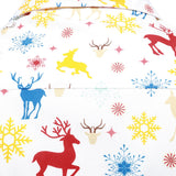 Herre Juletema Festlige Rensdyr Snefnug Hvid Langærmet Skjorte