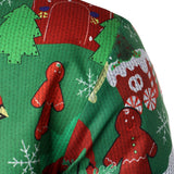 Herres jule sjove outfit ferie fest grim langærmet skjorte