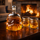 Whisky Flaske - Sæt med Flaske og Glas