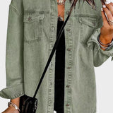 Ida | Grøn Jeansjakke