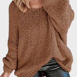 Katrine™ | Let striktrøje med rund hals