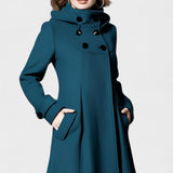 Lenka™ | Elegant frakke med hætte