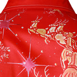 Mænds juleinspirerede top rød sjovt outfit ferie knap-ned langærmet skjorte