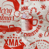 Mænds julestrøje i beige med sjovt vintage design og lange ærmer