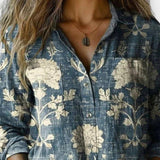 Mille | Vintage mønsterbluse