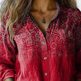 Mille | Vintage mønsterbluse