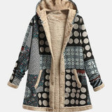 Nova | Monokrom Retro Prikket Fleecejakke