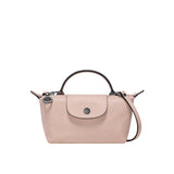 Mini Læder Longchamp Taske - Pink