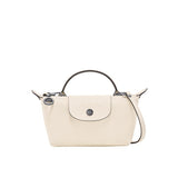 Mini Læder Longchamp Taske - Hvid