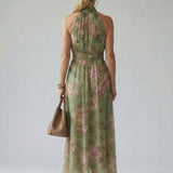 Mirelle | Midi-kjole med halterneck