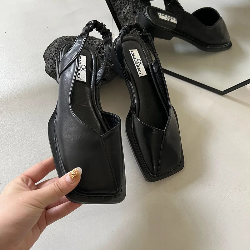 Lea | Slingback Sandaler med Fyrkantet Tå til Kvinder