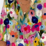 Sidsel | Blomsterbluse V-hals