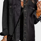 Trine | Sort jeansjakke