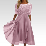 Puck™ - Elegant Midi-Kjole i Blonde